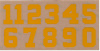 1 1/2" (Block Style #2) Athletic Gold pair (left and right side)